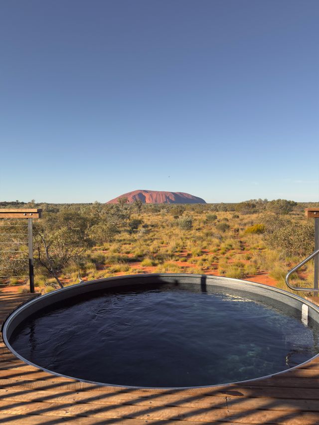 A pool overlooking Uluru