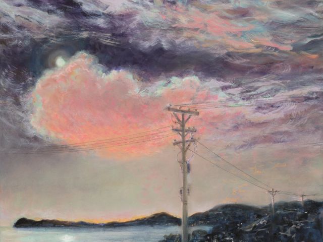 Janet Dawson 'Bellarine dusk' 2016–18, oil and synthetic polymer paint on canvas, Art Gallery of NSW, purchased with funds provided by the Australian Art Collection Benefactors 2023 © Janet Dawson