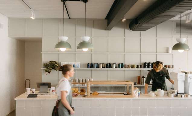 cafe staff busy preparing at Allee Espresso, Warrnambool