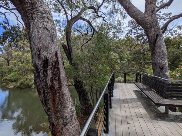 the Blackwood River at Chapman Pool Campsite