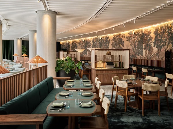 the dining space at Delta Rue, Sofitel Sydney Wentworth