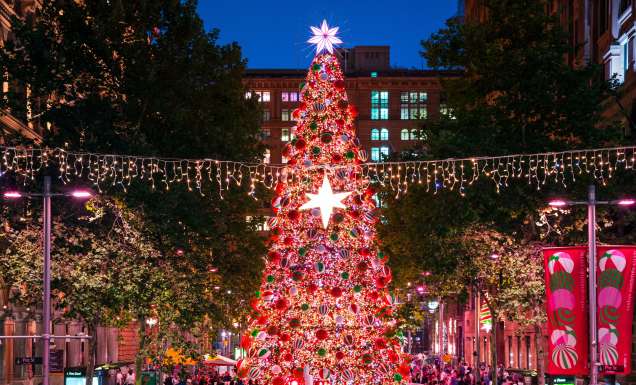 Martin Place Christmas Markets in Sydney, NSW