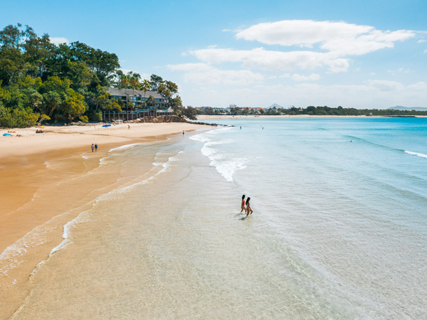 people swimming in the clear waters of Little Cove, Noosa