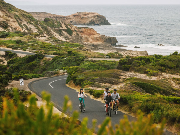biking along Point Nepean National Park