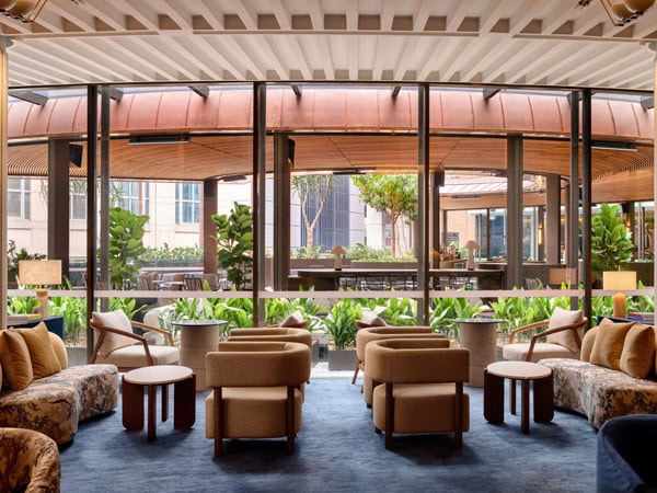 the Club Millésime terrace view