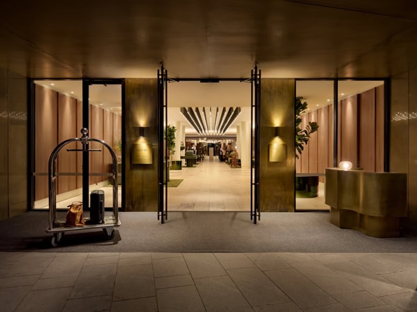 the grand entrance to Sofitel Sydney Wentworth