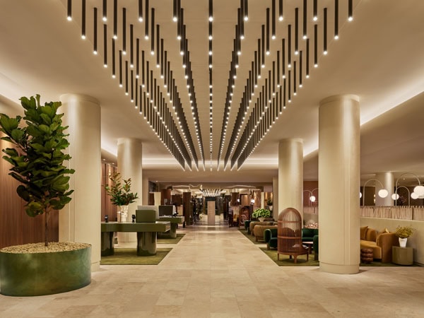 the grand lobby of Sofitel Sydney Wentworth