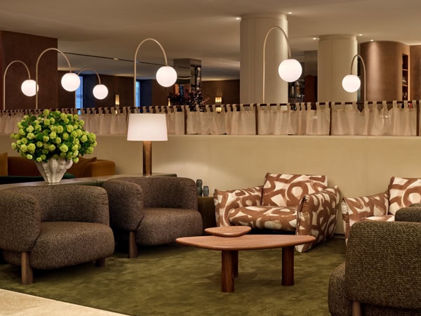 the lobby lounge corner at Sofitel Sydney Wentworth