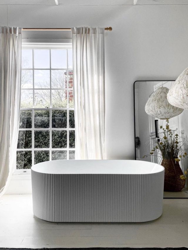 a freestanding bath at The Estate Trentham