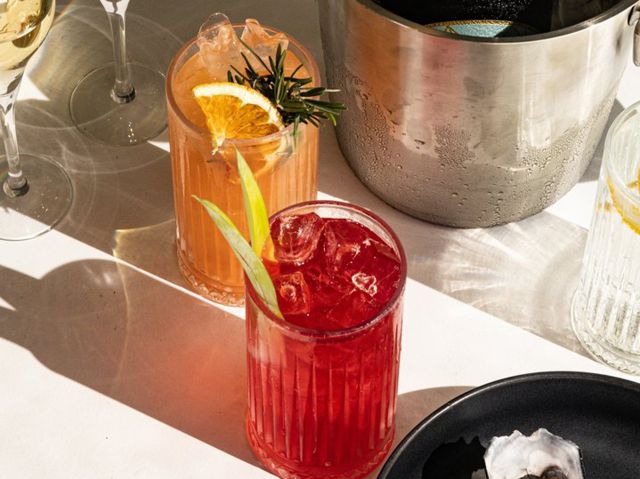 two glasses of cocktail at Crackerjack, Noosa