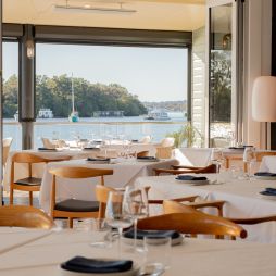 dining at Lucio’s Noosa with views over the marina 