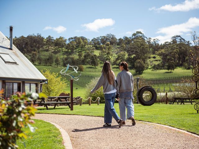 the scenic grounds of Hanging Rock Winery