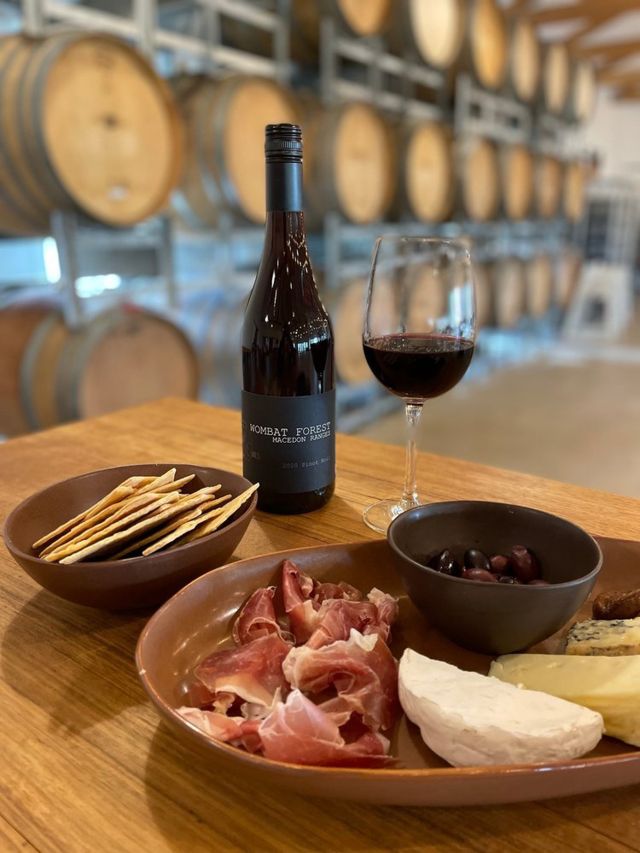 wine tasting at Wombat Forest Winery