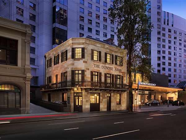 The exterior of the Dundee Arms pub.