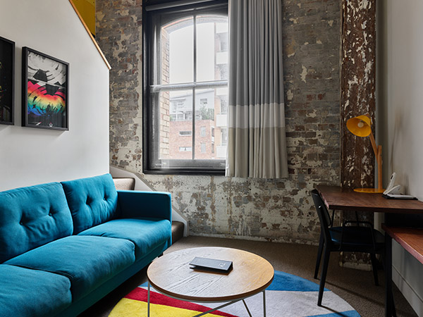 interior style of Hotel Woolstore 1888