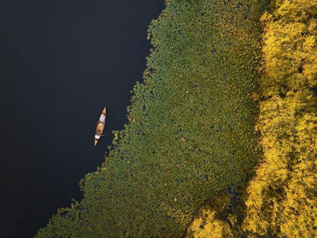 a boat on Jubilee Lake
