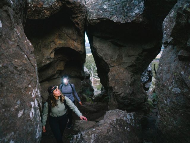 hikers exploring Hanging Rock