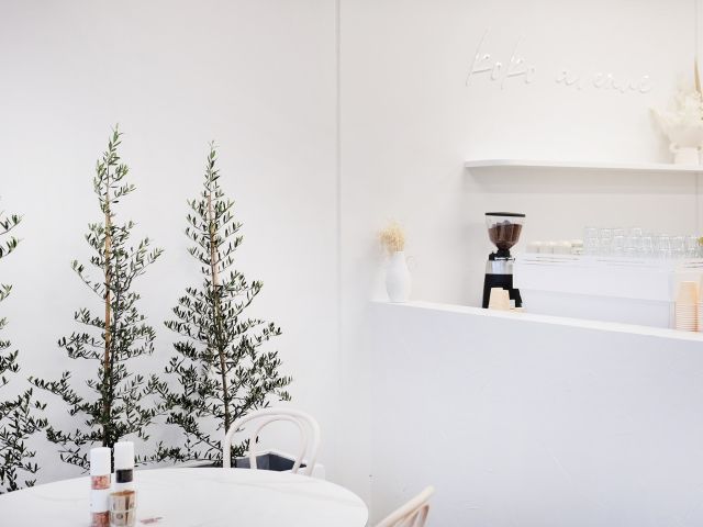 the whitewashed interior of Koko Avenue, Warrnambool