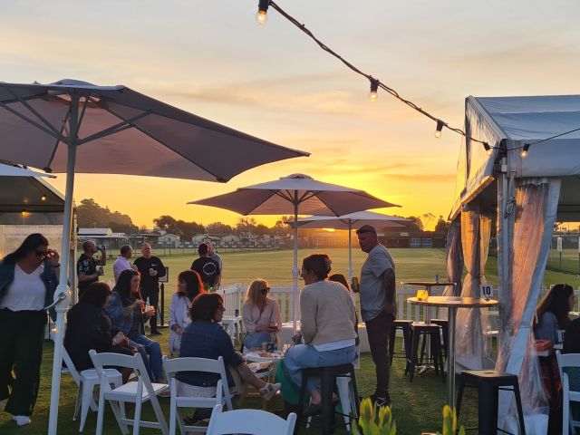 an alfresco drinking space at The Lawn Bar
