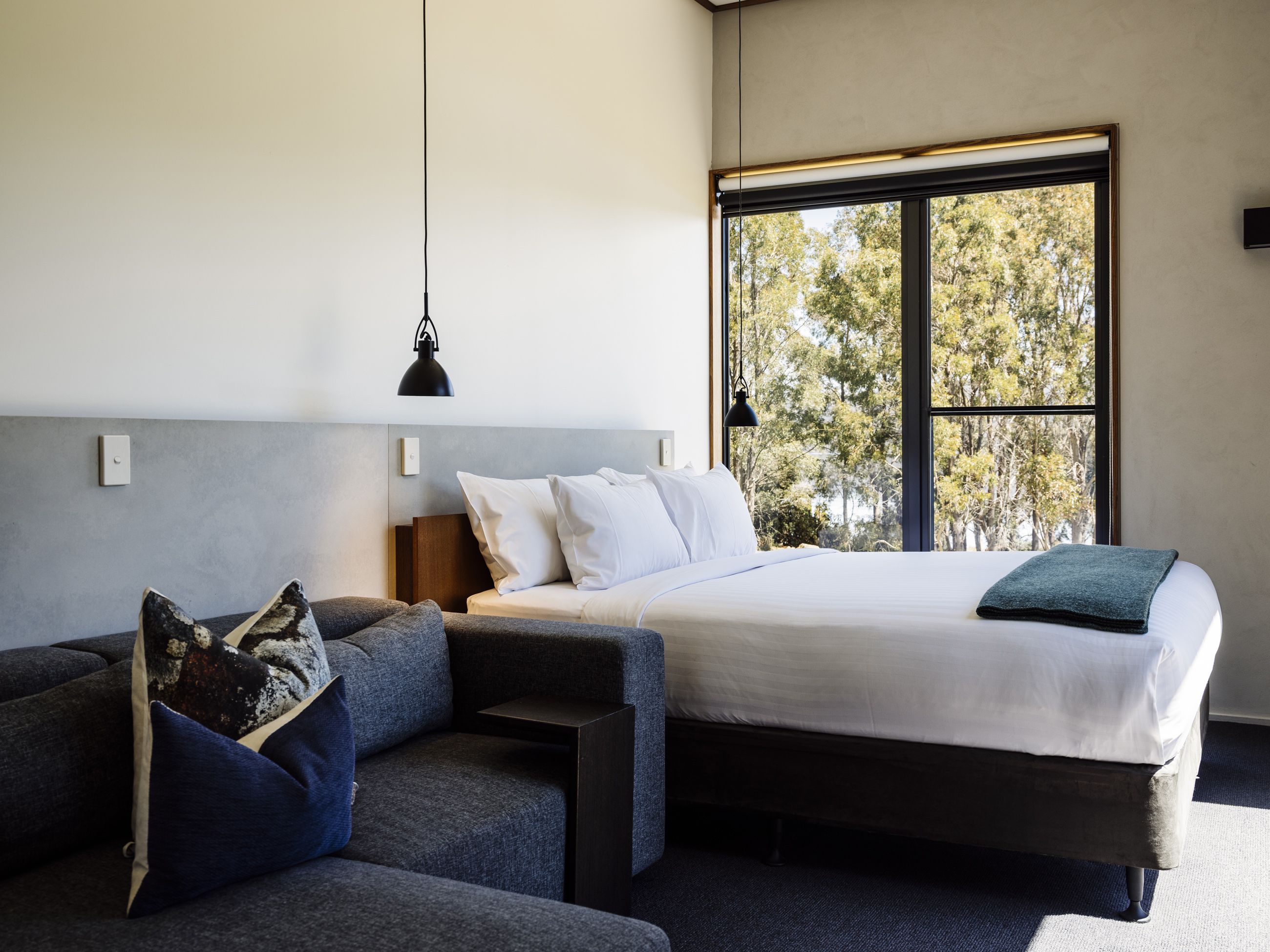 interior of room at Pumphouse Point on Lake St Clair in Tasmania's Cradle Mountain-Lake St Clair National Park