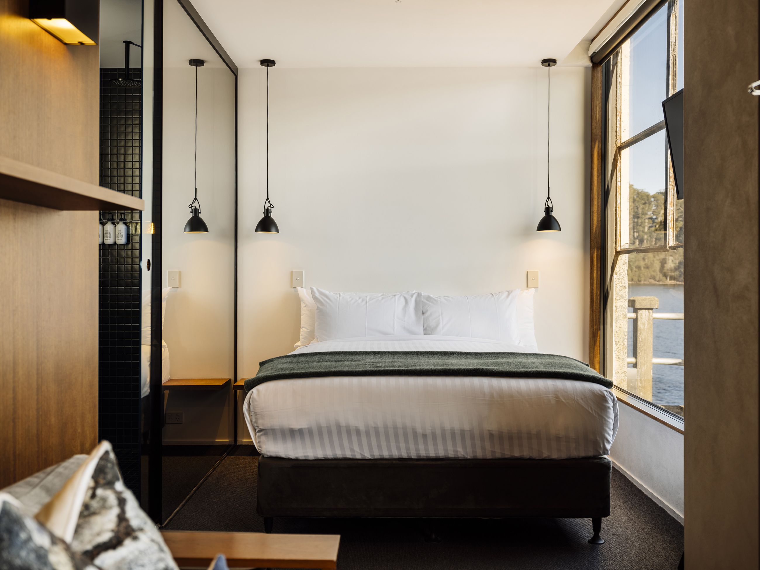 interior of room at Pumphouse Point on Lake St Clair in Tasmania's Cradle Mountain-Lake St Clair National Park