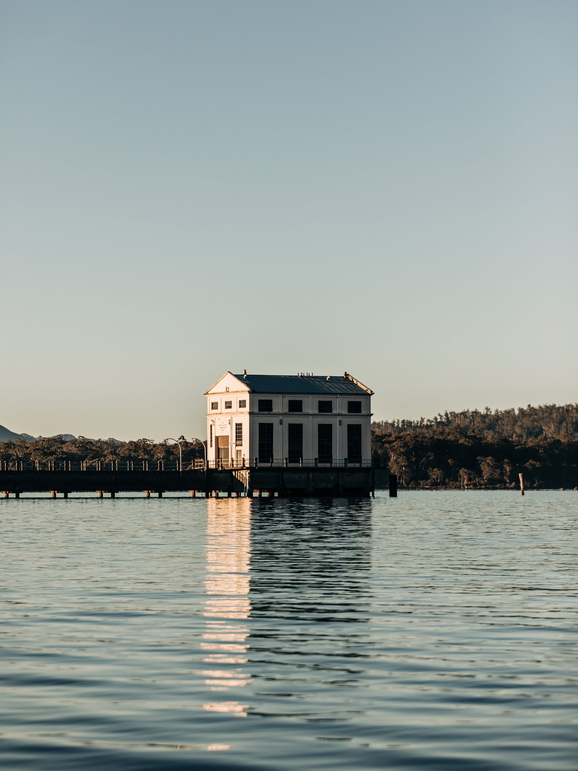 exterior of Pumphouse Point on Lake St Clair in Tasmania's Cradle Mountain-Lake St Clair National Park