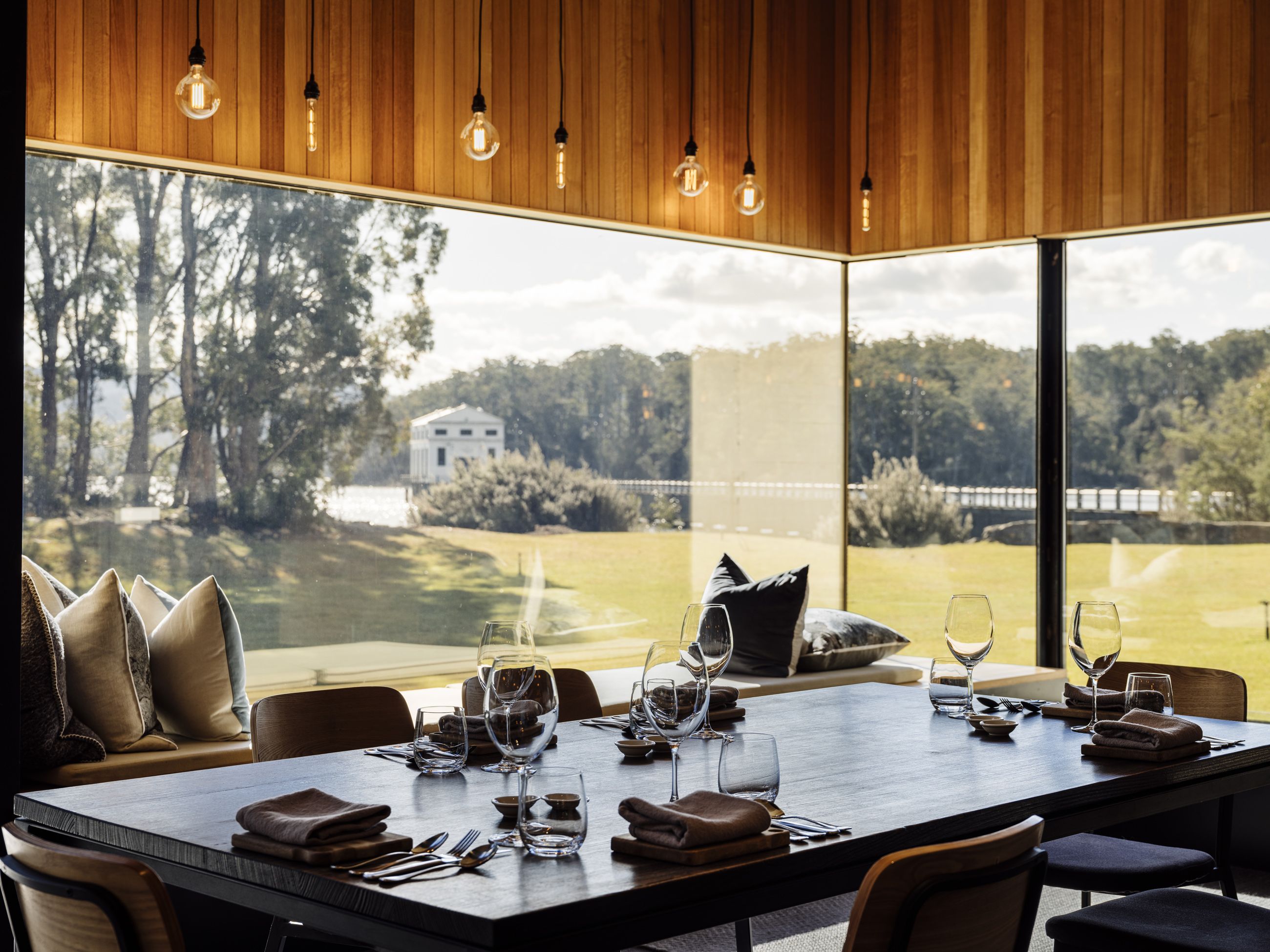 interior of restaurant at Pumphouse Point on Lake St Clair in Tasmania's Cradle Mountain-Lake St Clair National Park