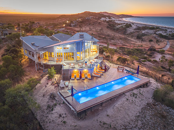 aerial of Berkerly River Lodge