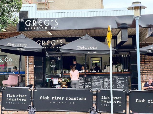 an external view of Greg’s Espresso Bar, Hunter Valley