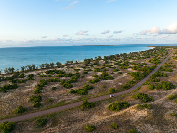 an aerial view of East Arnhem Land Coast
