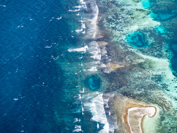 The Abrolhos Islands in WA from above