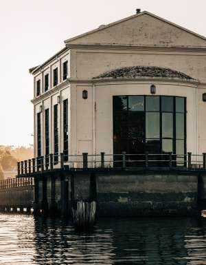 exterior of Pumphouse Point on Lake St Clair in Tasmania's Cradle Mountain-Lake St Clair National Park