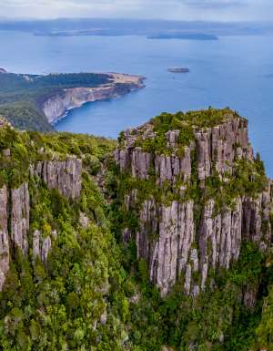 Views from Bishop and Clerk peak in Maria Island, Tasmania, Australia