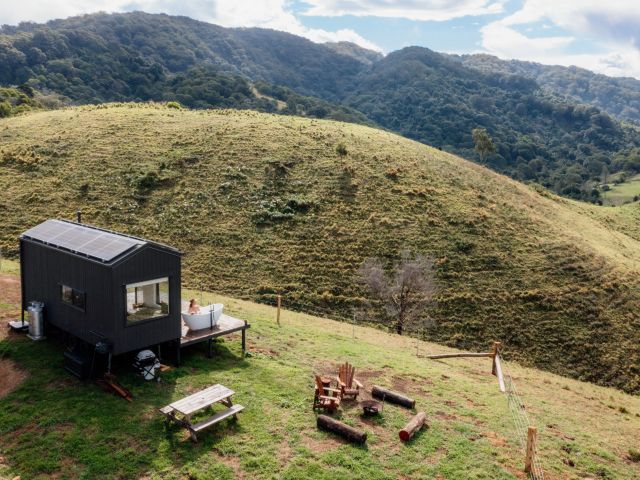 an off-grid cabin at Tiny Aahana, Sunshine Coast Qld 