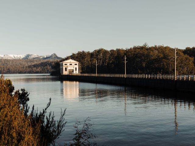 exterior of Pumphouse Point on Lake St Clair in Tasmania's Cradle Mountain-Lake St Clair National Park