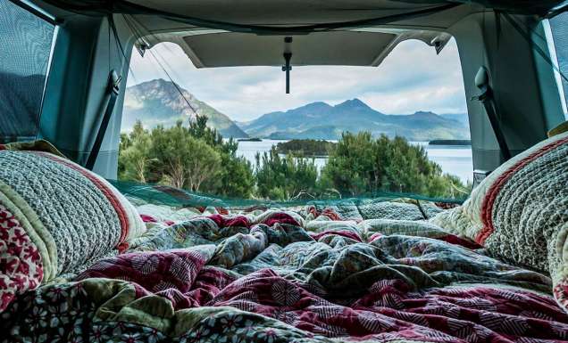 tasmania 'ghost camping' Lake Burbury