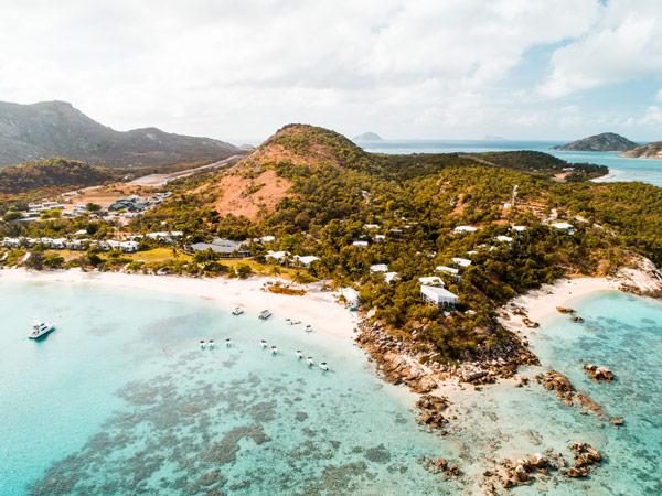 Lizard Island Great Barrier Reef Aerial Casuarina Beach and Blue Lagoon