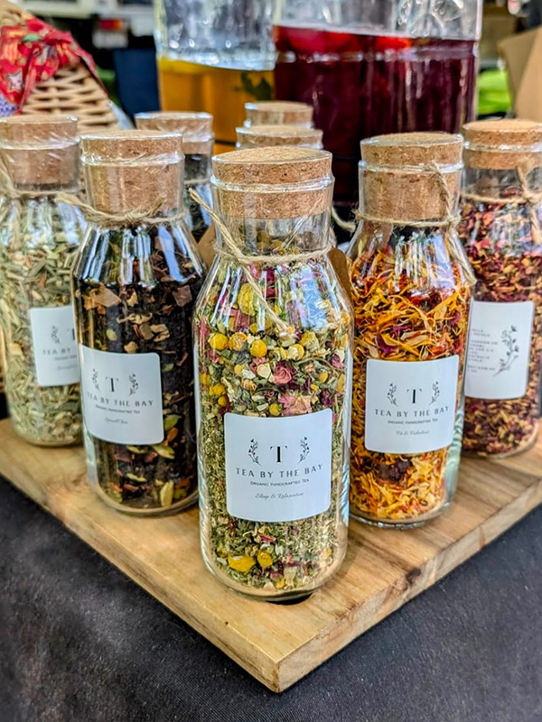 Bottles of tea found in one of the Mornington Peninsula Markets.