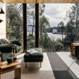 The cosy room honed with local craftsmanship to bring warmth to the space.