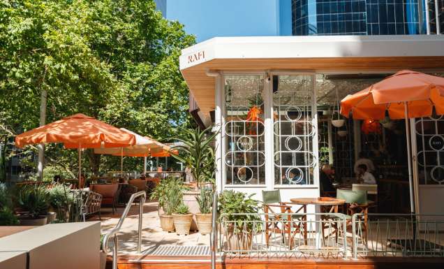 the alfresco dining spot at RAFI, Sydney, NSW