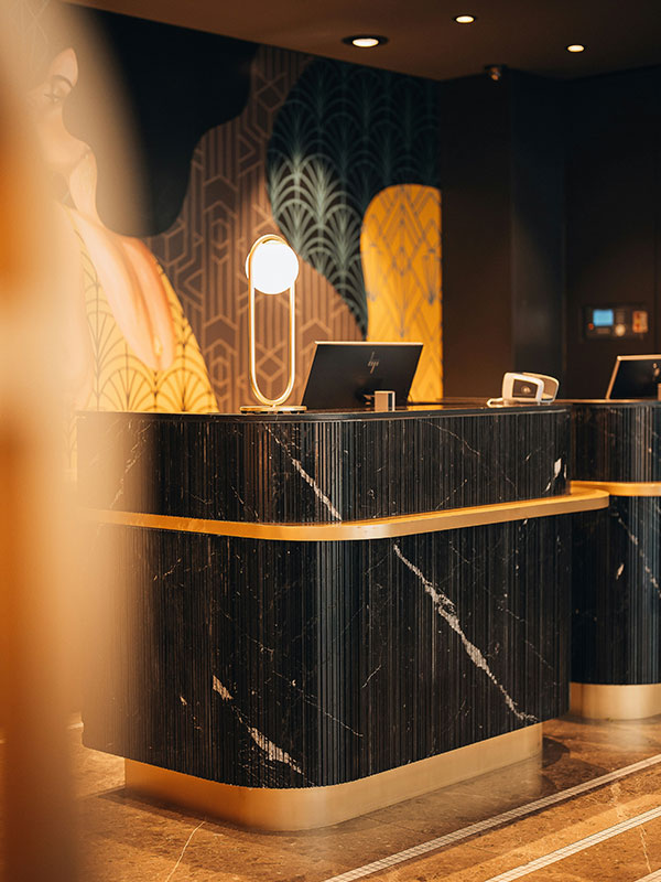 hotel reception desk