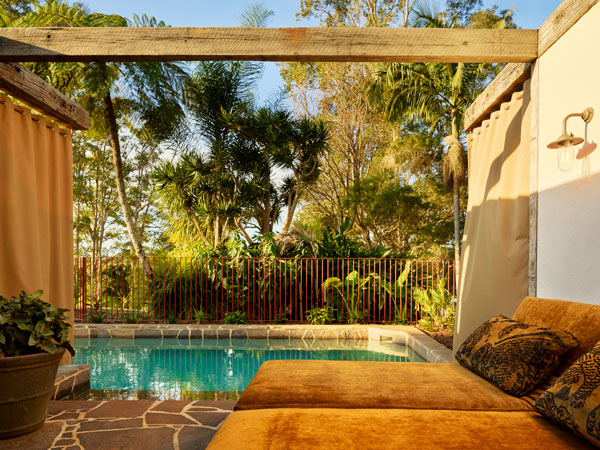 the pool at Sun Ranch, Byron Bay