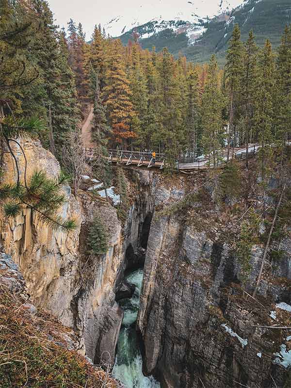 Sunwapta Falls lookout in Canada