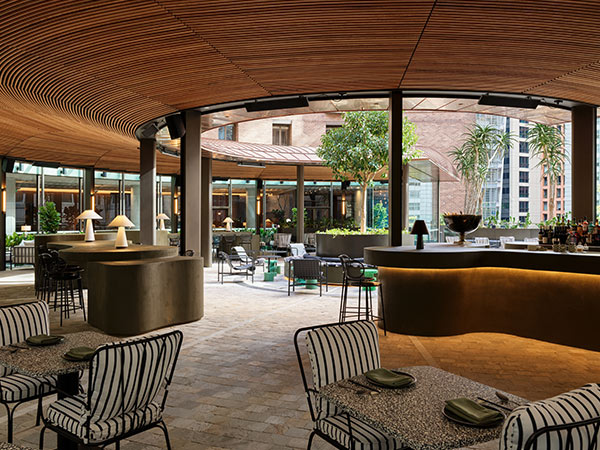 rooftop bar interior at Wentworth Bar