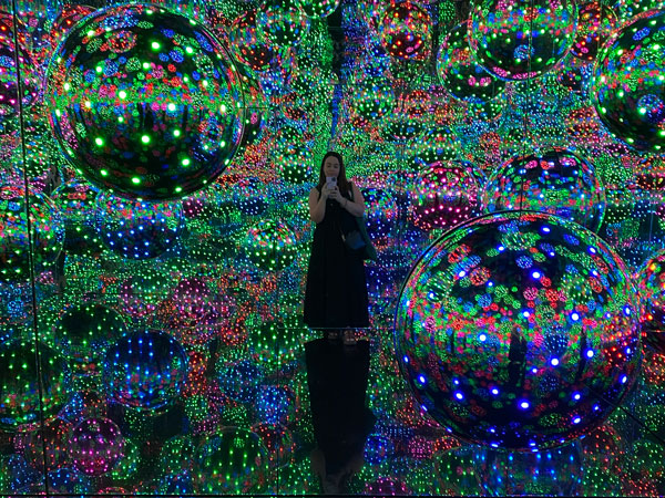 the Infinity Mirror Room, Yayoi Kusama at the National Gallery of Victoria