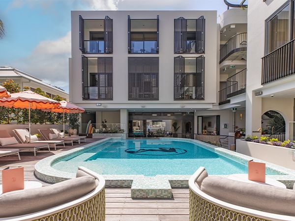 The swimming pool at BASQ House.