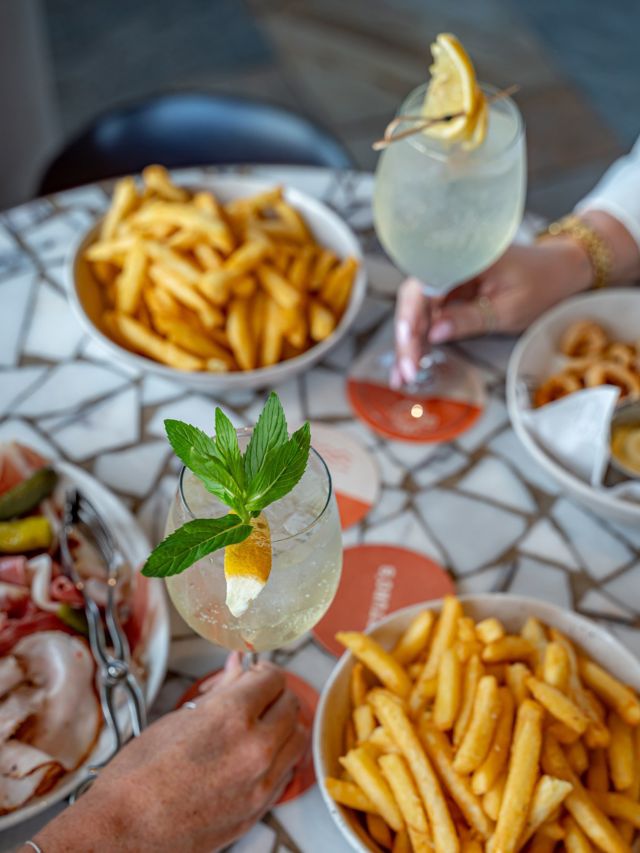Limoncello Spritz over brunch at Arturo’s Restaurant, Woolly Bay Hotel