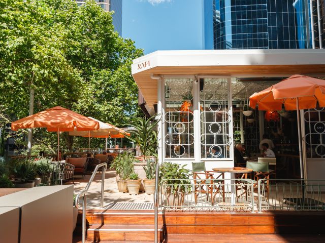 an alfresco dining setup at RaFI North Sydney