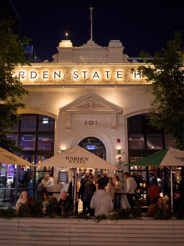 the beer garden at Garden State Hotel, Melbourne pubs