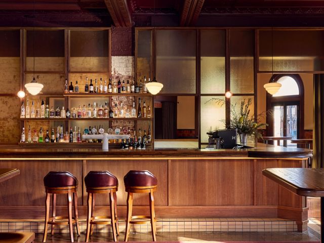 a look inside the bar at The Beehive, Hawthorn